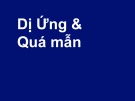 Bài giảng Dị ứng & quá mẫn