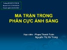 Bài thuyết trình Quang học: Ma trận trong phân cực ánh sáng