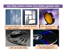 Bài giảng Vài ứng dụng chính của màng quang học