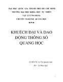 Đề tài Vật lý ứng dụng: Khuếch đại và dao động thông số quang học