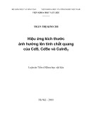 Luận án Tiến sĩ Khoa học vật liệu: Hiệu ứng kích thước ảnh hưởng lên tính chất quang của CdS, CdSe và CuInS2