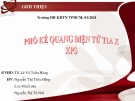 Bài thuyết trình Phổ kế quang điện tử tia X XPS