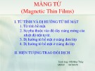 Bài thuyết trình Màng từ (Magnetic Thin Films)