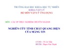 Bài thuyết trình Vật lý ứng dụng: Nghiên cứu tính chất quang điện của màng TiN