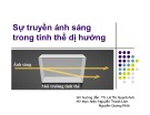 Bài thuyết trình Sự truyền ánh sáng trong tinh thể dị hướng