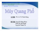 Bài thuyết trình Vật lý ứng dụng: Máy quang phổ - Chương 2