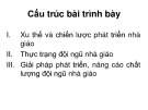 Bài thuyết trình: Chất lượng đội ngũ nhà giáo Việt Nam