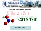 Tiểu luận công nghệ hóa đại cương: Kỹ thuật sản xuất Axit Nitric