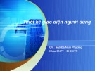 Bài giảng Thiết kế giao diện người dùng - Ngô Bá Nam Phương