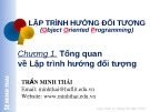 Bài giảng Lập trình hướng đối tượng (dùng JAVA): Chương 1 - Trần Minh Thái