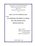 Khóa luận tốt nghiệp Đại học: Xác định hoạt động phóng xạ trong mẫu môi trường bằng phương pháp FSA