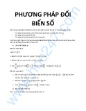 Tính tích phân bằng phương pháp đổi biến số (Tiếp theo)