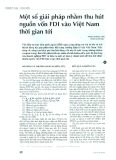 Một số giải pháp nhằm thu hút nguồn vốn FDI vào Việt Nam thời gian tới