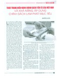 Thực trạng điều hành chính sách tiền tệ của Việt Nam và khả năng áp dụng chính sách lạm phát mục tiêu