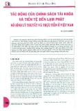 Tác động của chính sách tài khóa và tiền tệ đến lạm phát - Mô hình lý thuyết và thực tiễn tại Việt Nam