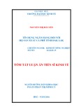 Tóm tắt luận án Tiến sĩ Kinh tế: Tín dụng ngân hàng đối với hộ sản xuất cà phê Tỉnh Đắk Lắk