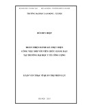 Luận văn Thạc sỹ Quản trị nhân lực: Hoàn thiện đánh giá thực hiện công việc đối với viên chức giảng dạy tại trường Đại học Y tế công cộng