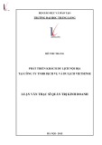 Luận văn Thạc sĩ Quản trị kinh doanh: Phát triển khách du lịch nội địa tại Công ty TNHH Dịch vụ và Du lịch Vietsense