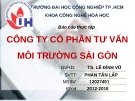 Báo cáo thực tập: Công ty cổ phần tư vấn môi trường Sài Gòn