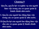 Bài giảng Tổ chức nhân sự hành chính nhà nước: Chương 9 - ThS. Trương Quang Vinh