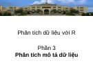 Bài giảng Phân tích và xử lý dữ liệu với R: Bài thực hành 3 - Học viện Ngân hàng