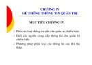 Bài giảng môn Quản trị chiến lược - Chương 4: Hệ thống thông tin quản trị