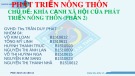 Thuyết trình nhóm: Phát triển nông thôn - Khía cạnh xã hội của phát triển nông thôn (Phần 2)