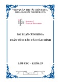 Bài luận cuối khóa: Phân tích báo cáo tài chính Công ty cổ phần xây dựng và kinh doanh vật tư