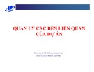 Bài giảng: Quản lý các bên liên quan của dự án