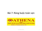 Bài giảng Cơ sở dữ liệu: Bài 7 - Trung tâm Athena