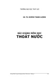 Bài giảng môn học Thoát nước - GS. TS. Trương Thanh Lượng