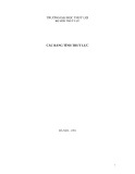 Các bảng tính thủy lực - Đại học Thủy Lợi