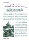 Ý nghĩa lễ Sen Đôn Ta của đồng bào dân tộc Khmer