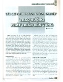 Tái cơ cấu ngành Nông nghiệp theo hướng phát triển bền vững