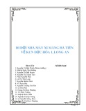 Đề cương chi tiết đánh giá tác động môi trường cho dự án: Di dời nhà máy xi măng Hà Tiên về khu công nghiệp Đức Hòa 1, Long An