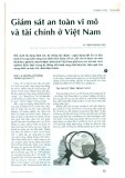 Giám sát an toàn vĩ mô và tài chính ở Việt Nam