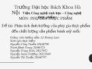 Thuyết trình nhóm Phụ gia thực phẩm: Phân tích ảnh hưởng của phụ gia thực phẩm đến chất lượng sản phẩm bánh mỳ ruốc