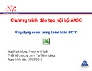 Bài giảng Ứng dụng Excel trong kiểm toán BCTC