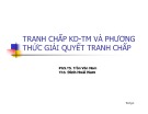 Bài giảng Tranh chấp KD - TM và phương thức giải quyết tranh chấp