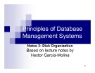 Principles of Database Management Systems - Notes 3: Disk Organization
