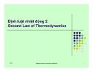 Bài giảng Định luật nhiệt động 2 (Second Law of Thermodynamics)