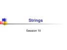 Lecture Elementary programming with C - Session 10: Strings