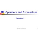 Lecture Elementary programming with C - Session 3: Operators and expressions
