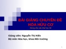 Bài giảng chuyên đề Hóa hữu cơ: Chuyên đề 1 - Nguyễn Thị Hiển