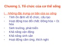 Bài giảng Sinh học đại cương - Chương 1: Tổ chức của cơ thể sống