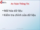 Bài giảng An ninh mạng (Network security): An toàn thông tin