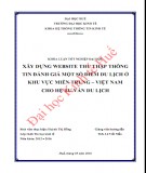 Khóa luận tốt nghiệp Hệ thống thông tin kinh tế: Xây dựng website thu thập thông tin đánh giá một số điểm du lịch ở khu vực Miền Trung – Việt Nam cho hệ tư vấn du lịch