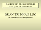 Bài giảng Quản trị nhân lực - GV. Vũ Thanh Hiếu