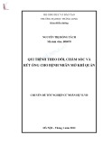 Đề tài tốt nghiệp cử nhân Điều dưỡng hệ VHVL: Qui trình theo dõi, chăm sóc và rút ống cho bệnh nhân mở khí quản