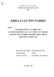 Khóa luận tốt nghiệp: Giải pháp nâng cao hiệu quả sử dụng đòn bẩy của các công ty cổ phần ngành Công nghiệp Chế biến thực phẩm niêm yết ở Việt Nam